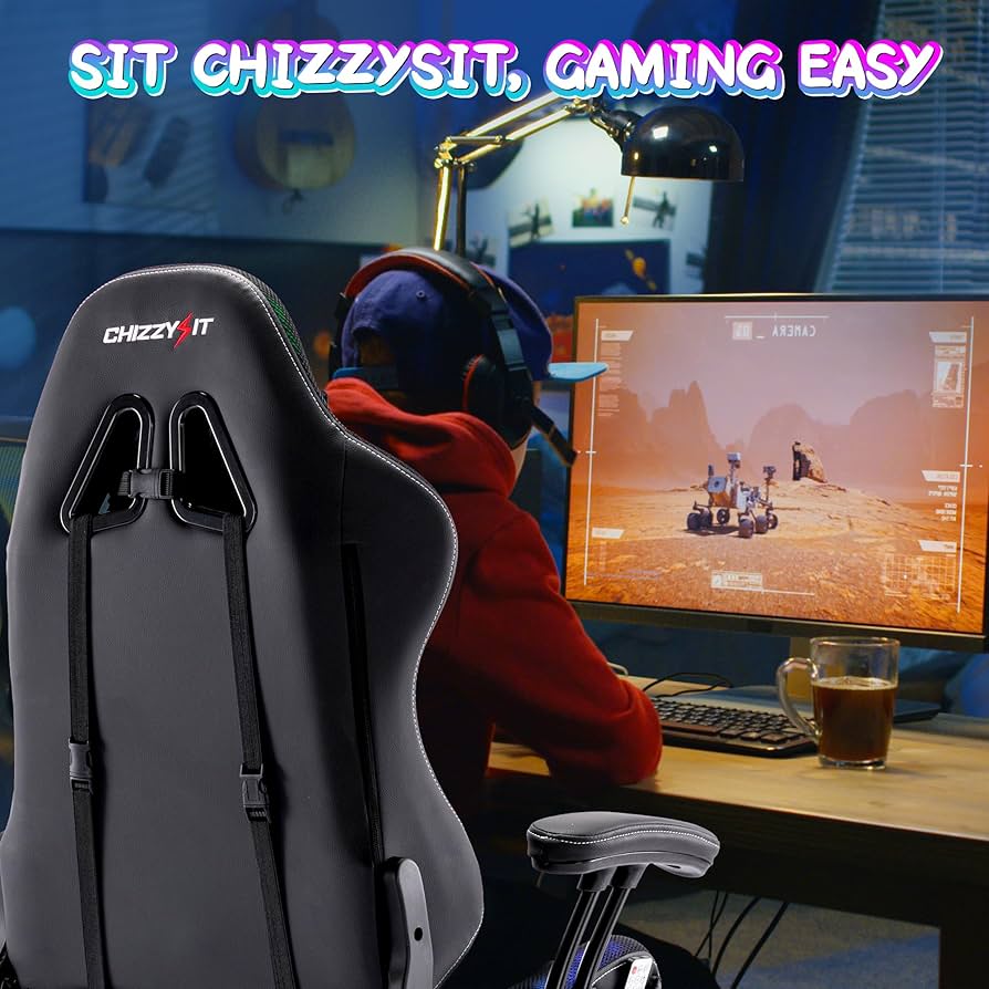 Amazon.com: chizzysit LED Gaming Chair for Kids 8-14,Gaming